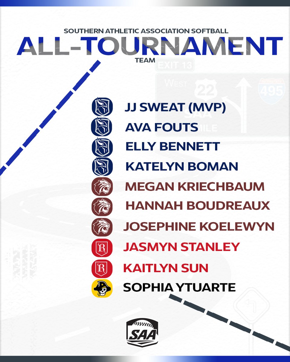 SAA_Sports's tweet photo. ⚾🥎 Congratulations to our 2026 Baseball and Softball All-tournament teams!

#SAAUnmatched https://t.co/TLcVbiP3ga