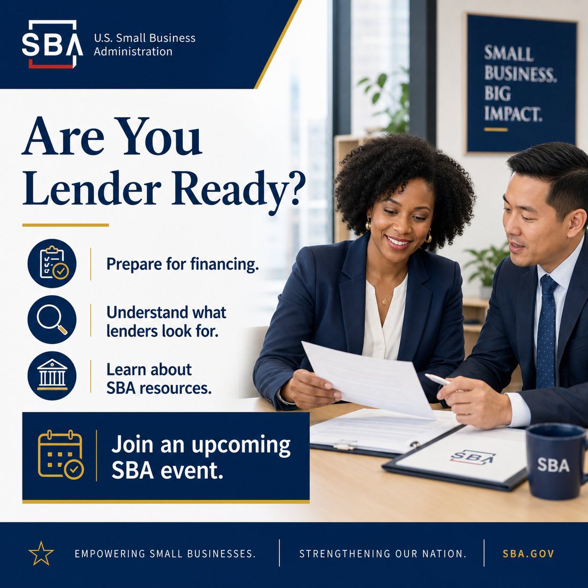 sba_minnesota's tweet photo. Ready to take your business to the next level? Join us on Tuesday, June 9th and learn how to prepare financially for a small business loan. Meet with lenders and get the inside scoop on programs available. Register https://t.co/NvXn2KgjDE
#SmallBizHelp #AreYouLenderReady https://t.co/tmOE6qUEDM