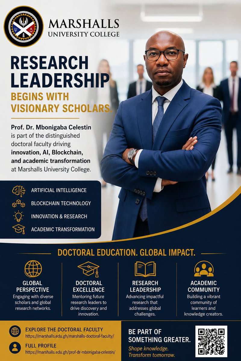 Celestin_Prof's tweet photo. Research leadership begins with visionary scholars. Prof. Dr. Mbonigaba Celestin is part of the distinguished doctoral faculty driving innovation, AI, blockchain, and academic transformation. https://t.co/rr14a3lnwQ | https://t.co/JbDDlXksB5 https://t.co/0sAGeeB4Gs