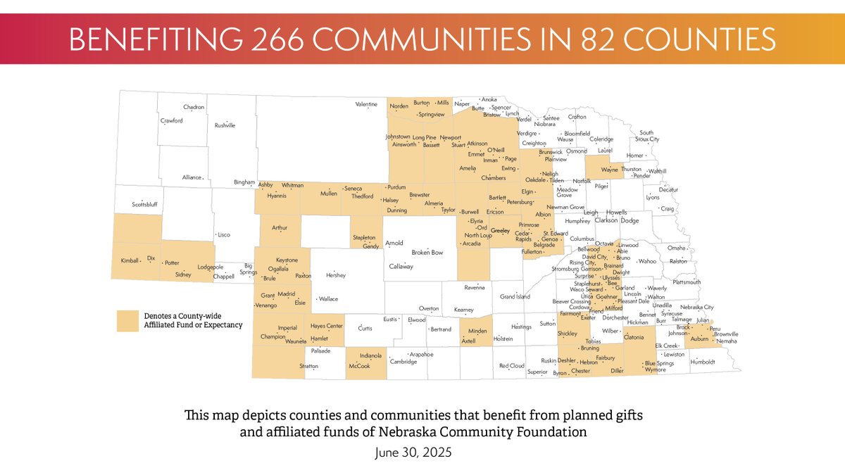 nebcommfound's tweet photo. At NCF, we believe it’s up to local leaders to take charge and inspire change in the places they call home. Forming a network represented in 266 communities across the state, NCF affiliated funds are at the center of this work.

Learn more at https://t.co/IoQd8Pb8qb https://t.co/i9lCSVe5ma