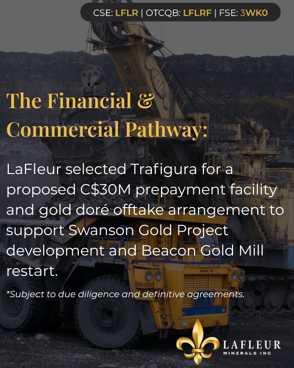 LaFleurMinerals's tweet photo. LATEST DRILL: Our flagship Swanson Gold Project saw broad, deep gold intervals with bonanza-grade hits of 44.4 g/t and 86.8 g/t Au at depth. This confirms a classic Abitibi bulk-tonnage gold system well beyond the current 227k oz resource. In short, tons of expansion potential.
