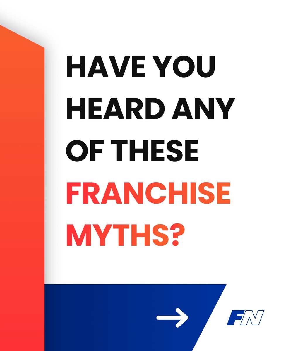 FranNetCenTX's tweet photo. Myths about franchise ownership seem to pop up everywhere, and they stop a lot of people from ever exploring what could be a really exciting path.

#Franchising #FranchiseOwnership #Entrepreneurship https://t.co/ot5X1WUjDH