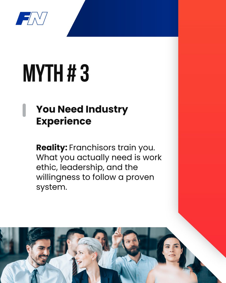 FranNetCenTX's tweet photo. Myths about franchise ownership seem to pop up everywhere, and they stop a lot of people from ever exploring what could be a really exciting path.

#Franchising #FranchiseOwnership #Entrepreneurship https://t.co/ot5X1WUjDH