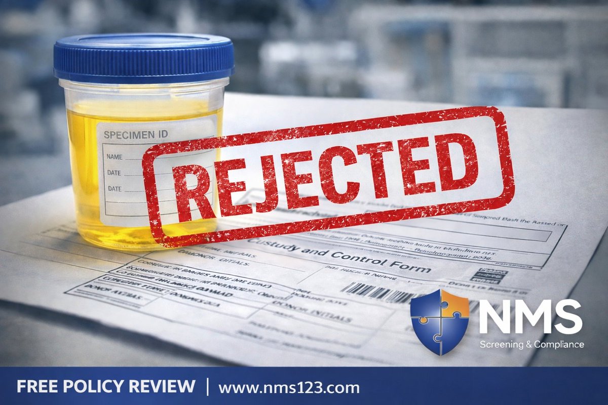NMSManagement's tweet photo. If the collection is flawed, the test is useless.

Cancelled. Rejected. Invalid.

Not the lab. Not the MRO.
The collection.

DOT compliance starts here.

Train your collectors.
CPC-U Training. $399.
https://t.co/1AF1ekfBgC

FREE POLICY REVIEW
Call Maria: 561-967-8884 x101 https://t.co/LcxJx5MIXP