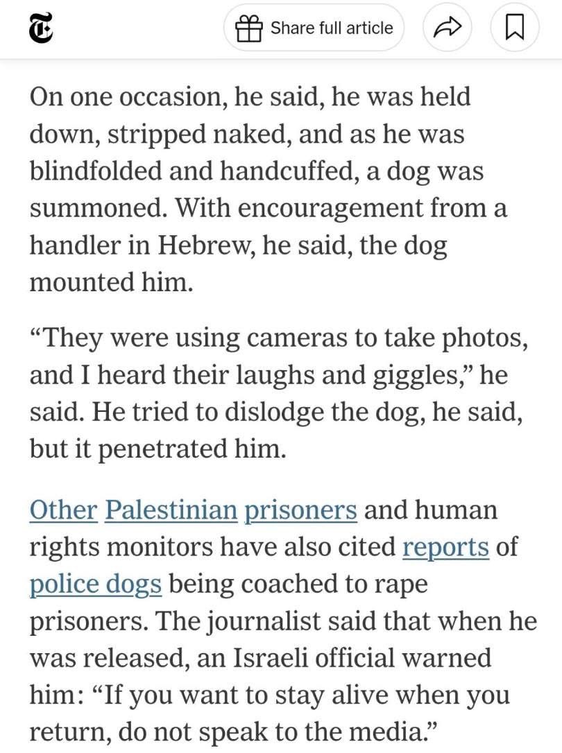 The <a href="/nytimes/">The New York Times</a> published the dog rape libel. Let us not be shocked by this. The most coveted spaces have been captured by antizionism. Antizionism, like antisemitism and antijudaism, is a demonization project. It is not interested in the real Israel or the real Zionist. It