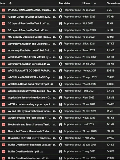 200+ Hacking / Infosec pdfs 
  drive.google.com/drive/mobile/f…