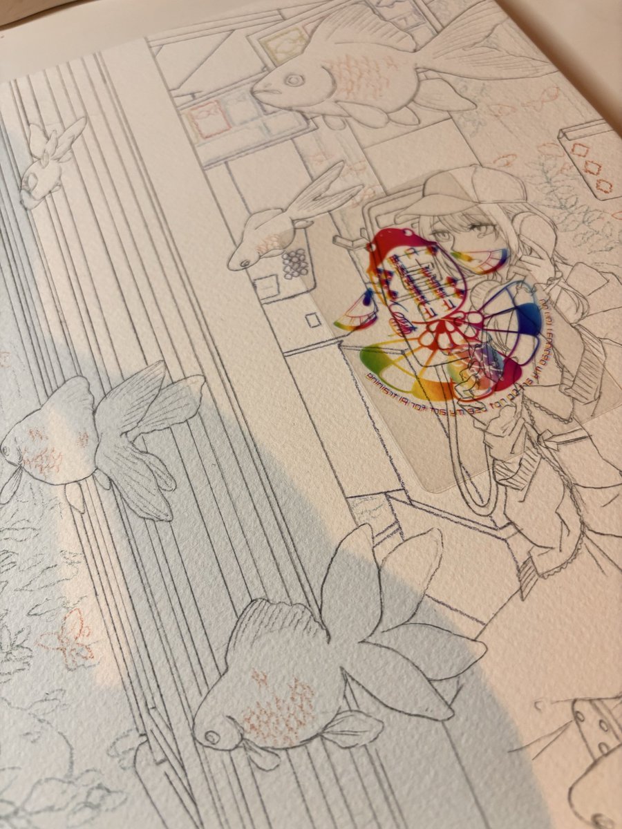 新作をばりばり描きます。ようやく線画が終わりましたところ。
#縁馨