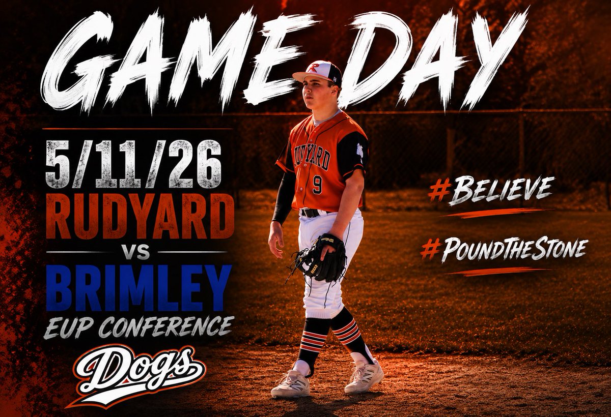 RudyardBaseball's tweet photo. IT’S GAMEDAY!!!
🆚Brimley
📍Mackinaw City
⌚️4:00 DH

#Believe
#PoundTheStone⚒️🪨 https://t.co/lz4V3qxKv6