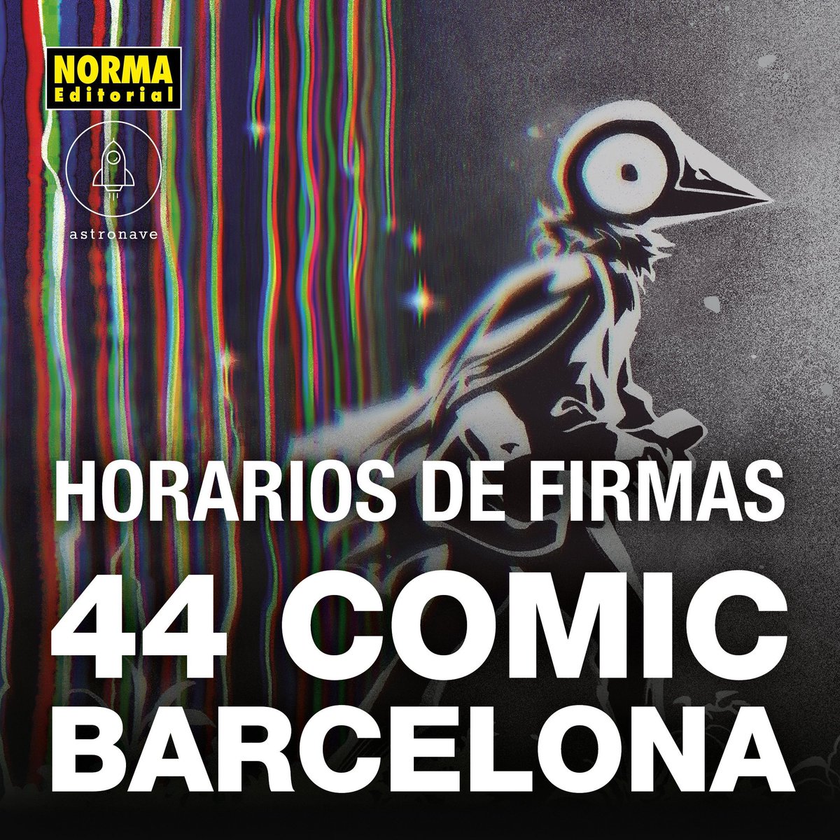 NormaEdManga's tweet photo. ¡Hoy da comienzo el @COMIC_bcn! 🥳
Recordad que en nuestro stand podréis encontraros hoy viernes con @Saliendodemi, @senseidani y @karurosu694. 🧐

Os recordamos sus horarios: https://t.co/STMVGfWHm1