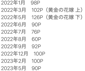 発行年とページ数をまとめていたらなんか2022年おかしくってェ…こ