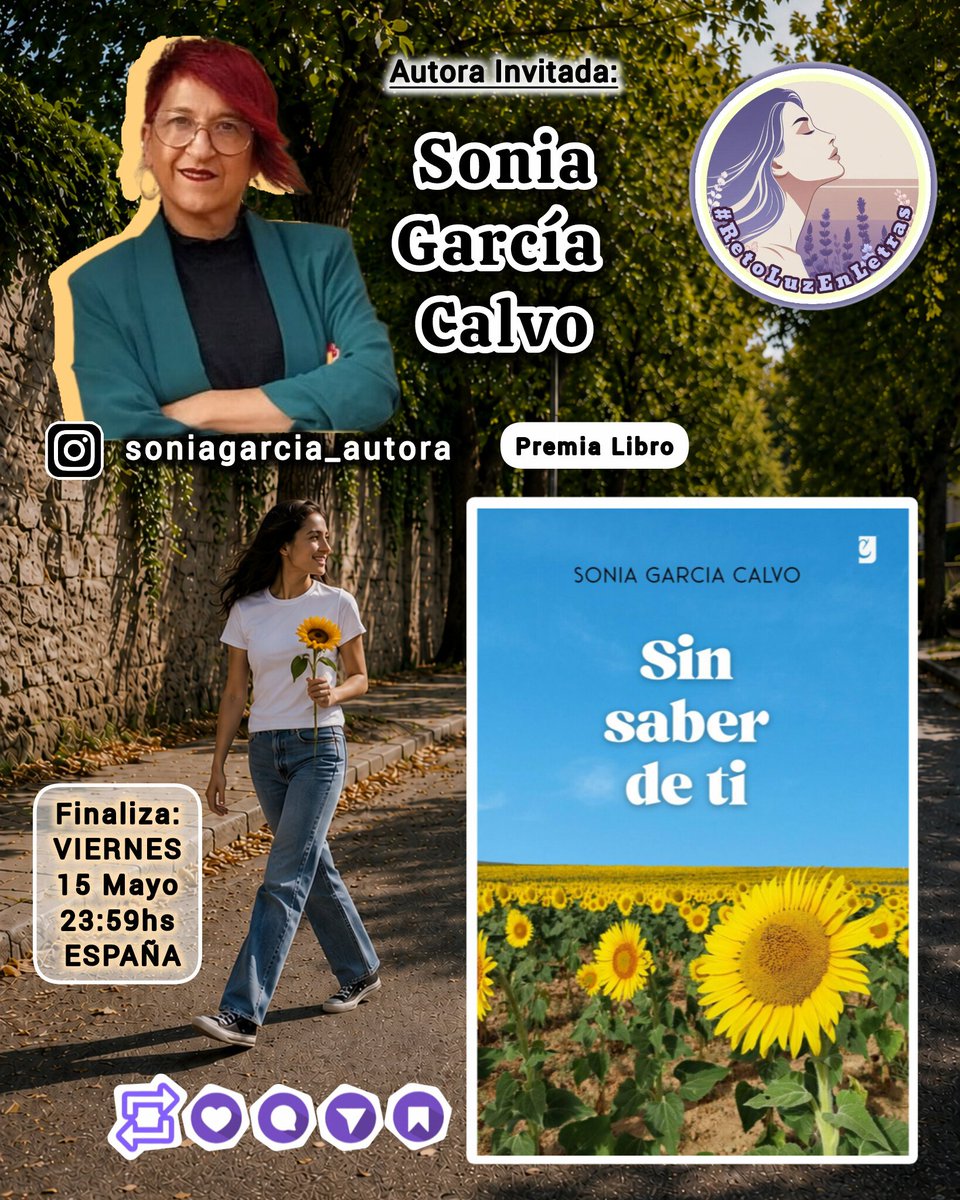 Luztintalavanda's tweet photo. ✨#RetoLuzEnLetras 194*
🖊️Autora invitada: Sonia García Calvo
https://t.co/1pAViaPRvL

BASES
🖼️Usa la imagen del reto
✍🏼Relato, Poesía,etc
➡️Tal cual: *SIN SABER DE TI*
💡Cuida: Lenguaje-Ortografía
#️⃣Usa HT #RetoLuzEnLetras
Dale♥️🔁

🏅Sonia premia📘
⌛FIN: VIE 15 MAYO•23:59hs🇪🇸 https://t.co/8usnvPqEvP