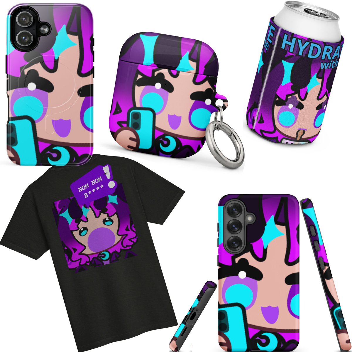 ladykeiravt's tweet photo. New Products have been released~! Need a new case for your Iphone, airpods or Samsung device? We have it! We also have a sassy new shirt and a Hydrate Coozie! Find them on my merch shop~ https://t.co/SJvwFPs16v
#fourthwall #vtuber #twitch #merchshop https://t.co/PYYFobEkN8