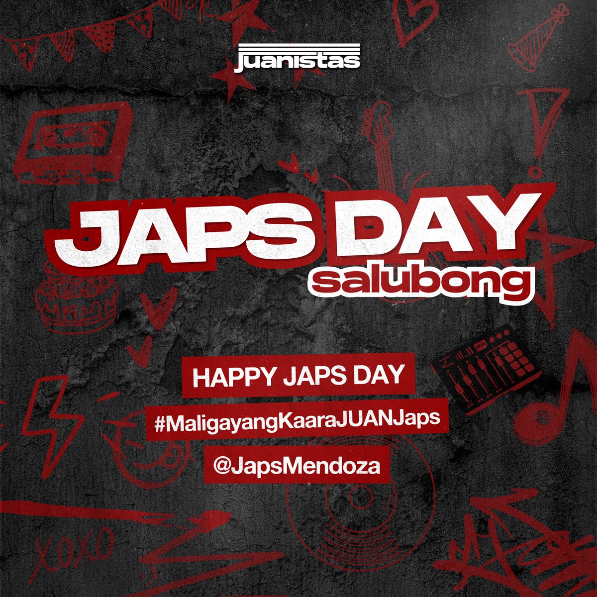 juanistasofc's tweet photo. Please welcome— JAPS’ BIRTHDAY! 🌟

Join us sa isang X Space para sabay-sabay nating salubungin ang birthday ng nag-iisang @JapsMendoza!  ❤️‍🔥🤟🏻

And of course, make sure to use our tags tonight and tomorrow para happy na, birthday pa! 🎉

HAPPY JAPS DAY
#MaligayangKaaraJUANJaps
@JapsMendoza