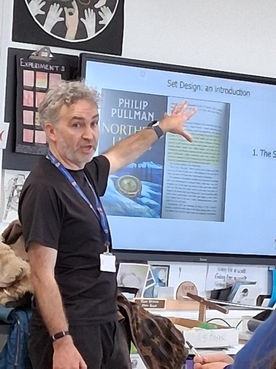 geraldine_doy's tweet photo. A huge thanks to Rhys from @ScreenAllianceW for 5 amazing works shops on Animation, Camera and Costume, Set Design and Prop Design for pupils at @WhitmoreHigh. Very inspiring! They were all very excited that he even brought along a coat worn by @Lin_Manuel in His Dark Materials. https://t.co/xcEU149qPC