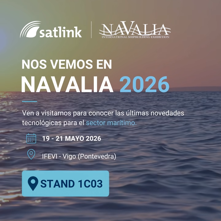 SatlinkSL's tweet photo. 🚢🌊 Nos vemos en @NavaliaExpo 

Presentaremos nuestras últimas soluciones para la #digitalización marítimo-pesquera, #conectividad satelital, gestión de recursos marinos y conocimiento oceánico.

📅 19–21 mayo 
📍 Stand 1C03

¡Os esperamos en Vigo! 

#Navalia2026 https://t.co/7YzozZ3n6U