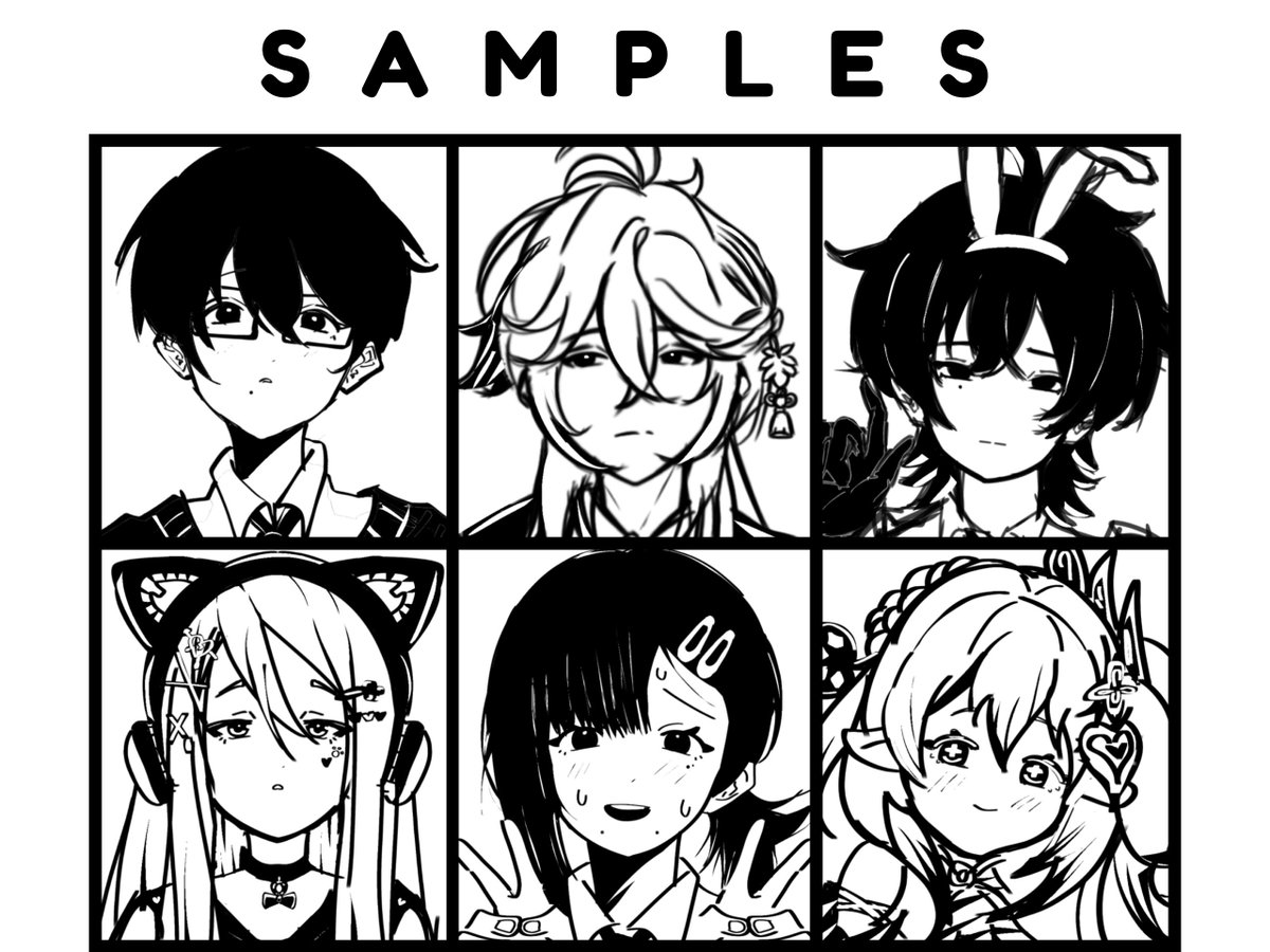 yuchidle's tweet photo. ✦ OMAKASE / SURPRISE ME COMMISSION ✦

HEADSHOT / ICON
— BNW STYLE

Halo, aku membawa opsi commission baru dgn konsep skeb-like! :D

Feel free to DM me for further information.

💰 QRIS
📝 Info: https://t.co/hR4PgQaqpL

♡ &amp; ↻ are highly appreciated, TY!

#opencommission #wts https://t.co/Vl7Qij2nz4