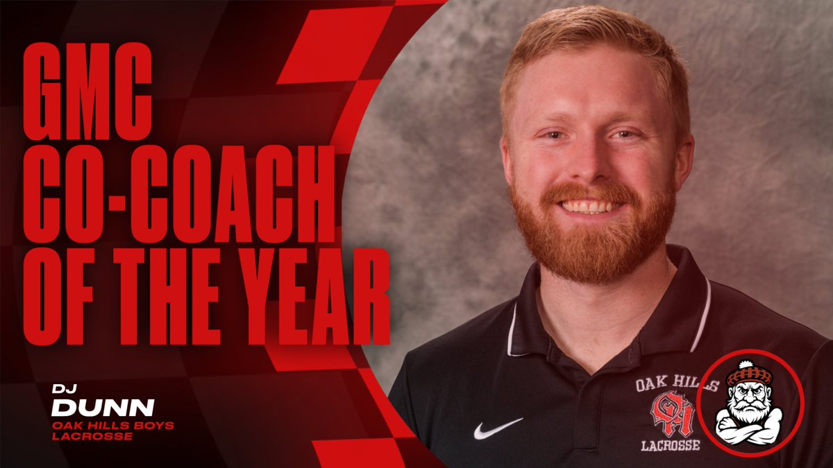 WeAreOakHills's tweet photo. Congratulations to Boys Lacrosse Head Coach DJ Dunn on being named GMC Co-Coach of the Year. A well-deserved honor after an outstanding regular season for the Highlanders! https://t.co/NHkuzaUCRH