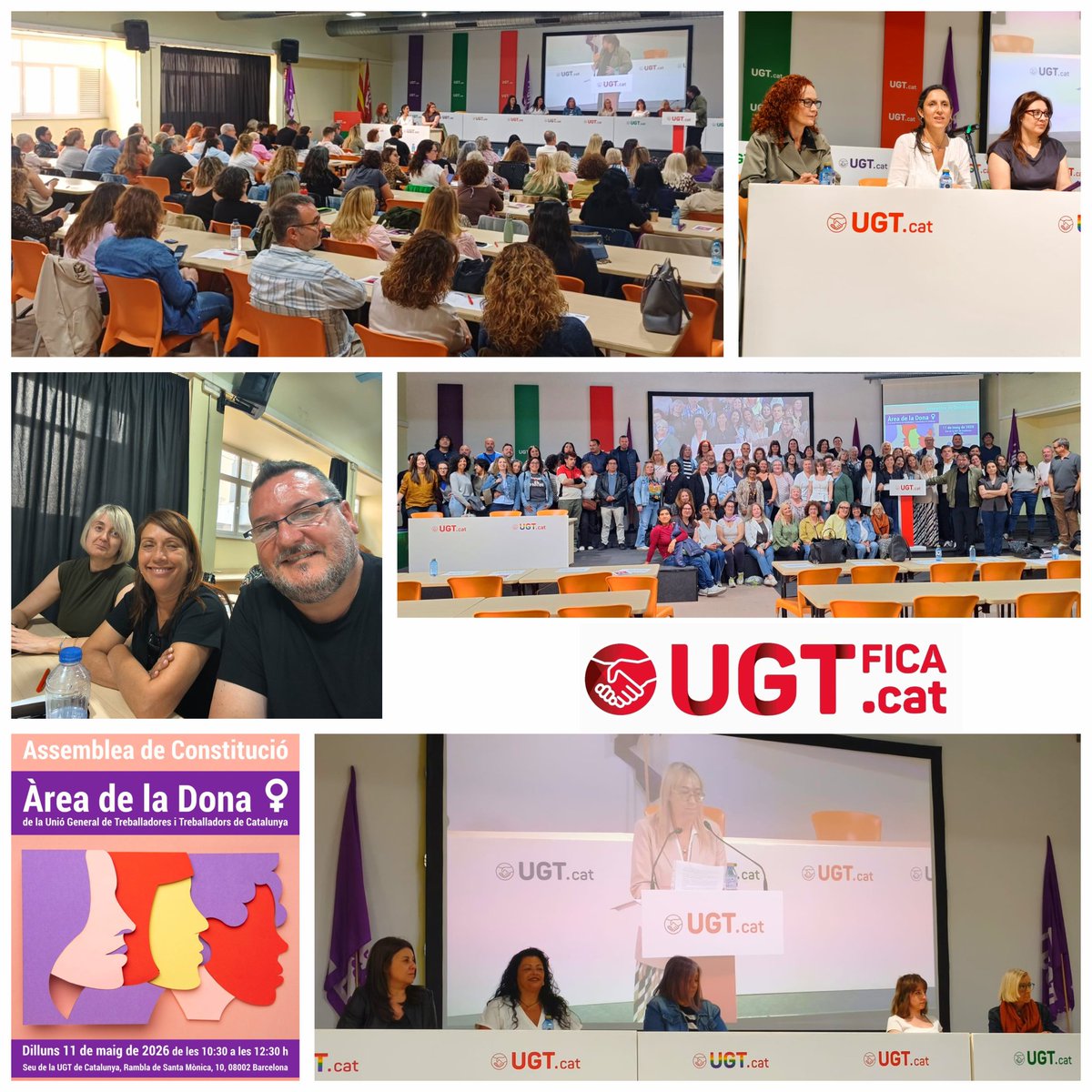 ugtficat's tweet photo. ♀️ Constituïda l’Àrea de la Dona de la UGT de Catalunya. Un espai de lluita sindical feminista per defensar els drets laborals, socials i econòmics de les dones.
👏 Enhorabona a les companyes de la comissió permanent i a totes les que treballaran per avançar en igualtat i drets. https://t.co/Yw8F778Ele
