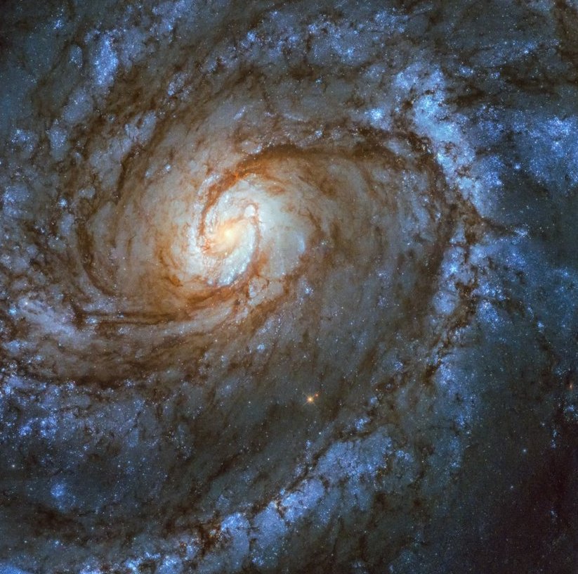 Spiral galaxy Messier 100 (M100)

The galaxy hosts over 100 billion stars, similar in scale to our own Milky Way.