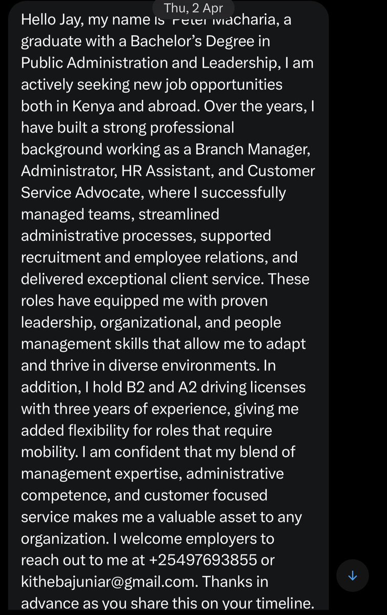 A man in motion will one day meet his luck.

Retweet widely, his employer may be on your timeline