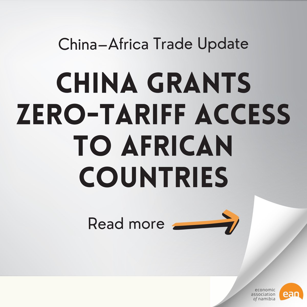 EANamibia's tweet photo. China has expanded zero-tariff treatment to all African countries with diplomatic relations, starting 1 May 2026, under a two-year arrangement.

Click the link below to read more:
https://t.co/fMp9xaUh4g https://t.co/xT08R3Ymhf