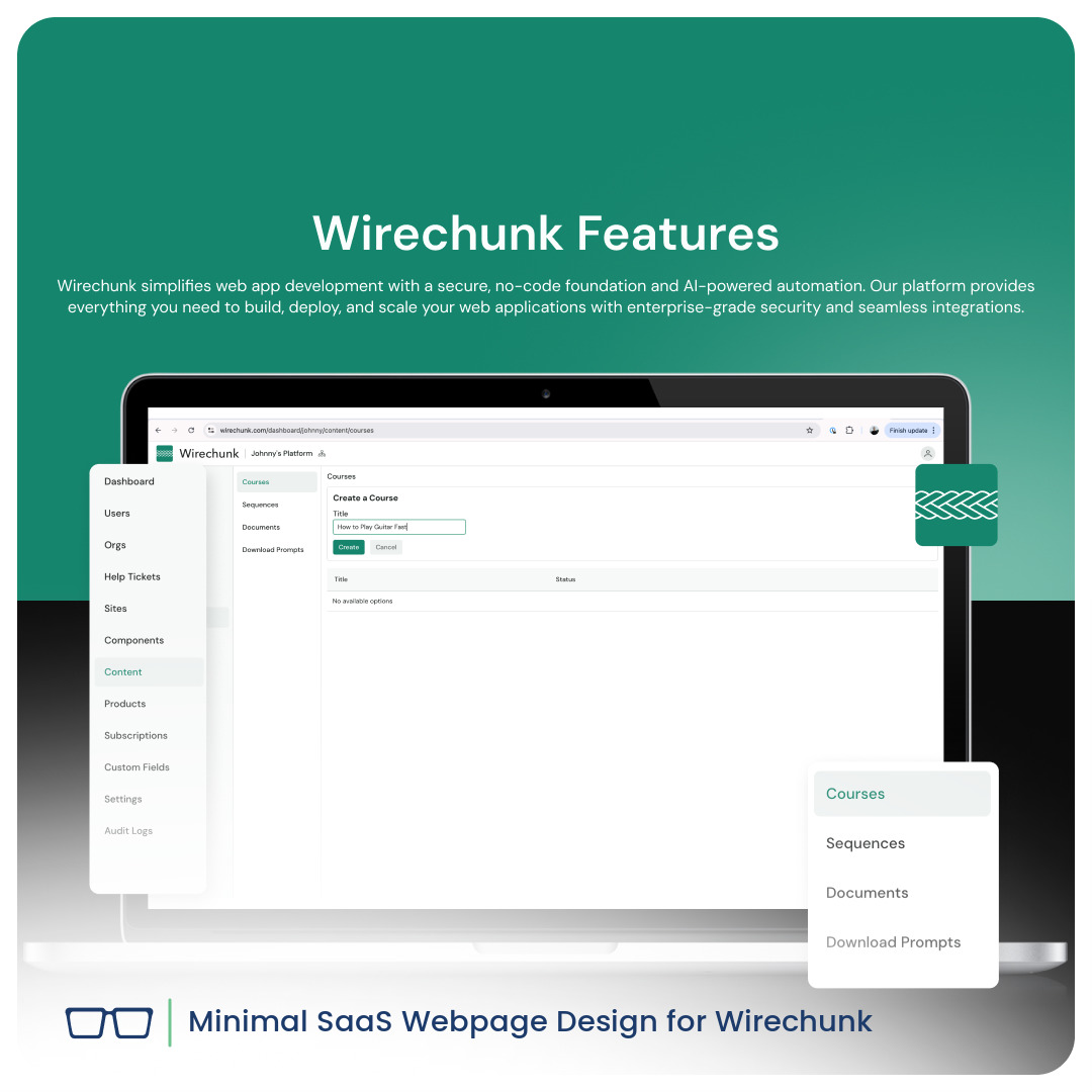 TGG_Laredo's tweet photo. We created a minimal, clear SaaS webpage for Wirechunk, highlighting AI tools for web development. Learn More Here: https://t.co/qbWoDHM3mB https://t.co/veaP8yzlta