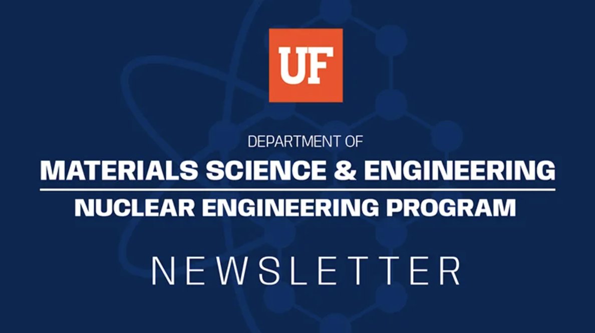 UFMSE's tweet photo. Fusion energy. AI innovation. National awards. Outstanding alumni. ⚛️🔬

The Spring 2026 MSE/NE Newsletter is here, highlighting the research, people and achievements driving the future of materials science and nuclear engineering at UF.

Read more: https://t.co/wSZ16mjOZ0 https://t.co/0J5ql4YXOP