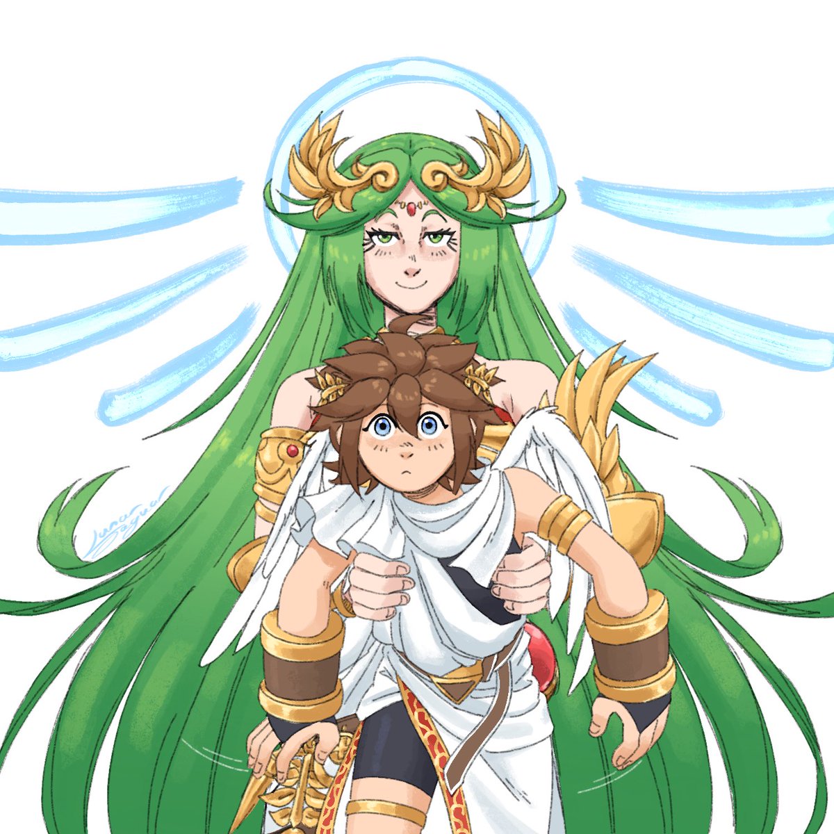 LunarJaguar's tweet photo. Vestibulocollic Reflex #kidicarus #kidicarusuprising #nintendo https://t.co/p32dQEX7SL
