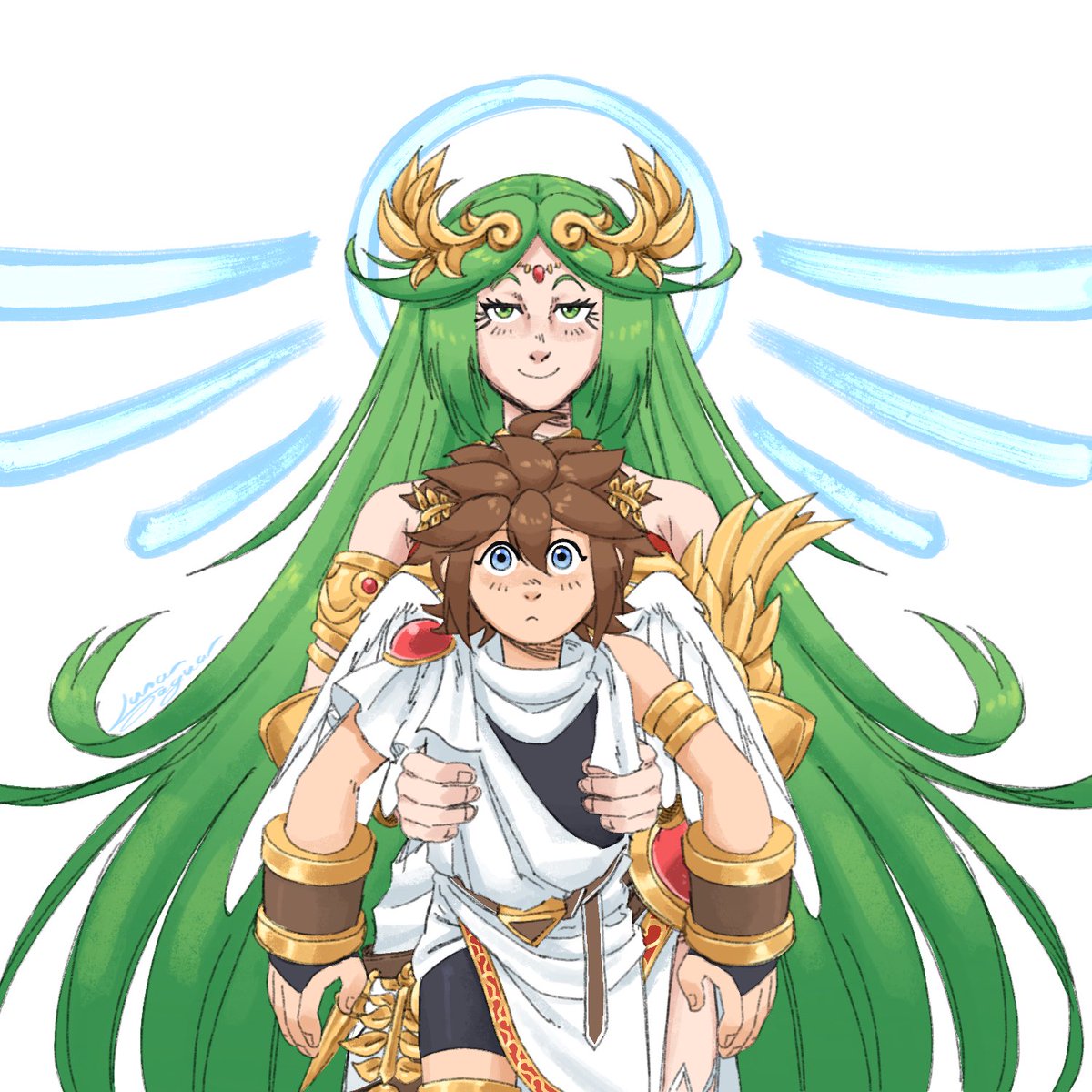 LunarJaguar's tweet photo. Vestibulocollic Reflex #kidicarus #kidicarusuprising #nintendo https://t.co/p32dQEX7SL