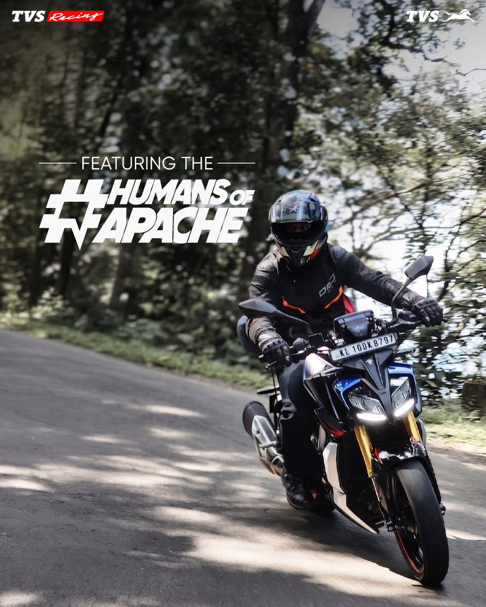TVSApacheSeries's tweet photo. The riders who turn every stretch into their own story⚡
Tag us to get featured! 

#TVSApacheSeries #RacingDNAUnleashed #HumansOfApache

[Apache RTX, Apache riders, Apache RR310, Apache RTR 4V series, Indian biking culture, racing inspired machines, rider stories, performance motorcycles, Apache lifestyle, speed and precision]