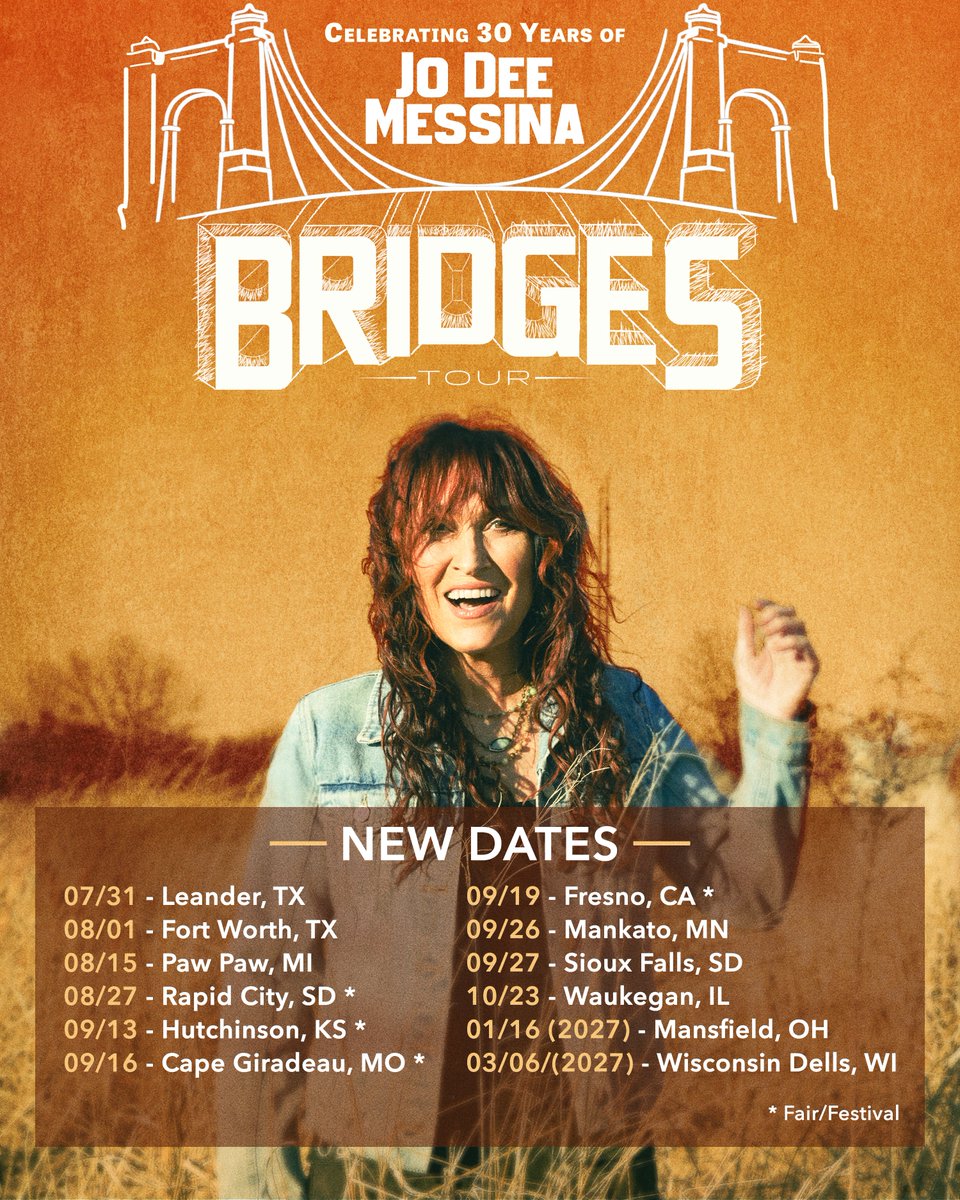 jodeemessina's tweet photo. Check out the BRIDGES TOUR dates at https://t.co/Xut7uvuaWa! - Team JDM https://t.co/cyUy6jYEJs