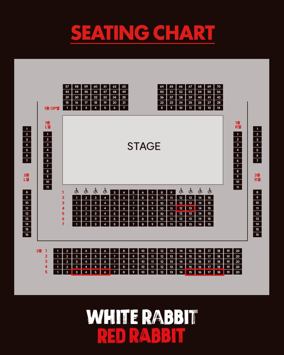 BRUSHTheatre_'s tweet photo. 연극 <화이트 래빗 레드 래빗> 
#추가좌석오픈안내

☆ 추가 좌석 오픈 ☆
𝟮𝟬𝟮𝟲.𝟬𝟱.12 화요일 𝟭1시

📌오픈 회차: 전회차
📌오픈 좌석: 1층 4열 12-13번, 2층 5열 3-6번, 15-18번
📌예매처: 세종문화회관, 놀티켓, 티켓링크

자세한 내용은 이미지 참고 부탁드립니다. https://t.co/AHCr1Fv7qD