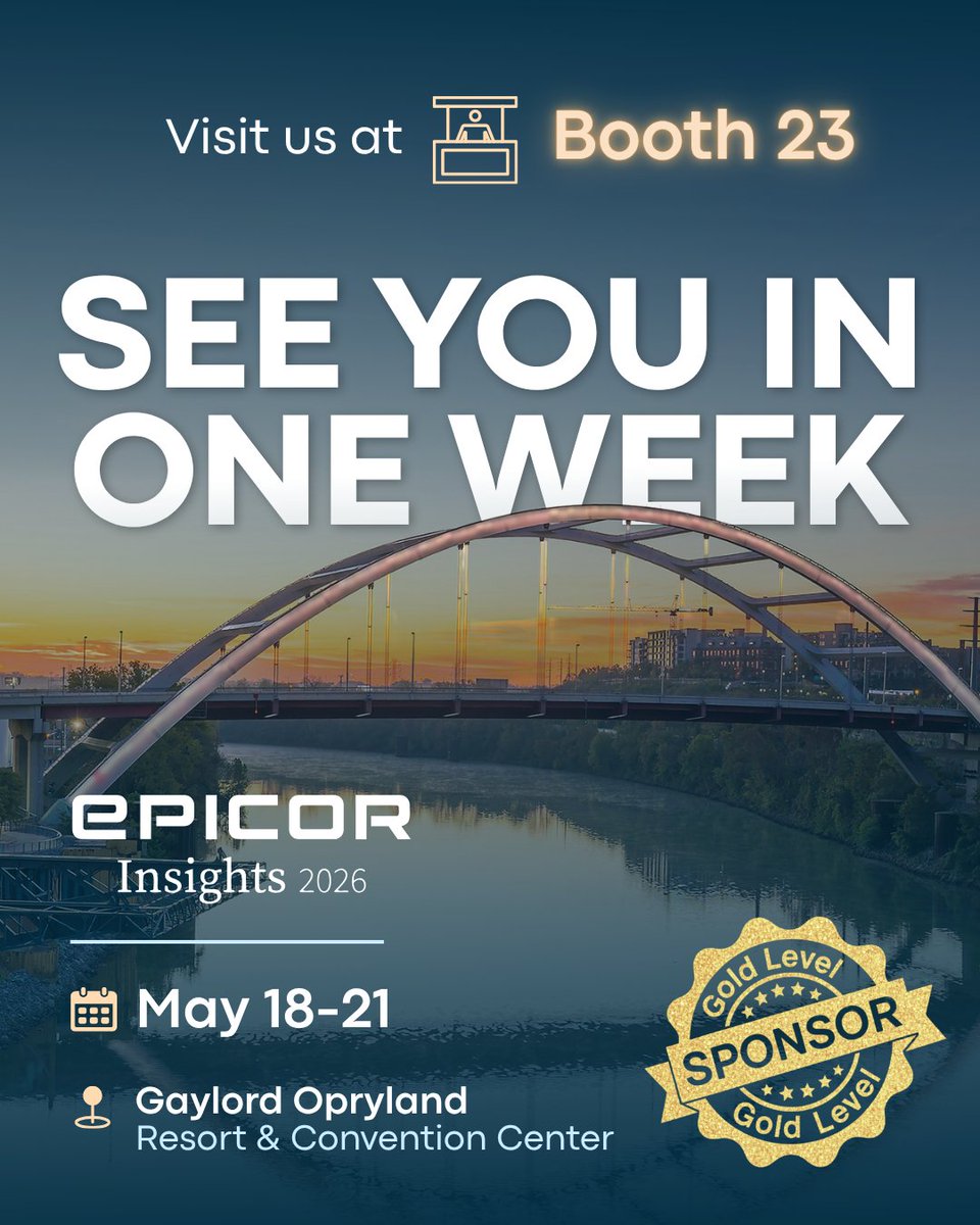 mayantechs's tweet photo. ⏳1 week until @Epicor Insights 2026.

Conversations are already starting around cloud readiness, Kinetic optimization, and what’s actually working.

📍 We’ll be there as Gold Sponsors. Booth 23.

#MayanTechs #EpicorInsights #EpicorKinetic #ERP #Cloud https://t.co/iDP2pEXJPq