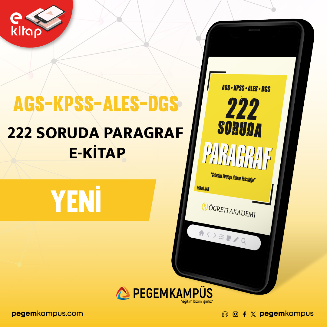 pegemkampus's tweet photo. AGS-KPSS-ALES-DGS 222 Soruda Paragraf E-Kitap satışta!

İncelemek için 👉 https://t.co/6MO0lDDoBi

#pegemkampüs #öğretiakademi #kpss #kpss #paragraf #ags #ales #ekitap #dgs #onlineeğitim #eğitimbizimişimiz https://t.co/l8srZxNUyk
