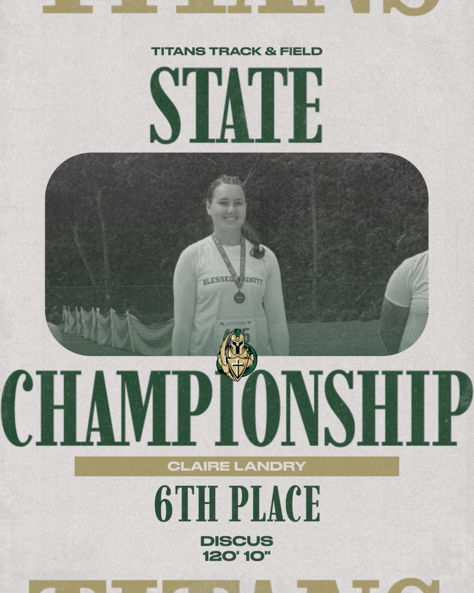 BTTitansTrack's tweet photo. Claire finishes 6th in AAAA! https://t.co/TEELsmcmxS