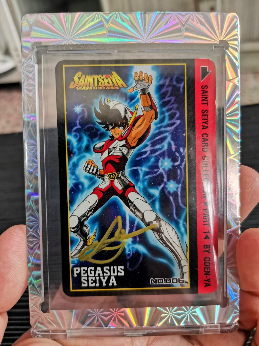 donly913's tweet photo. Saint​ Seiya​ Card Part-1 by ODEN-YA
Signature Card Voice​ Actor​ Thailand​ 🎤 : (น้าจูน "Pegasus Seiya" https://t.co/WZdruRe12N