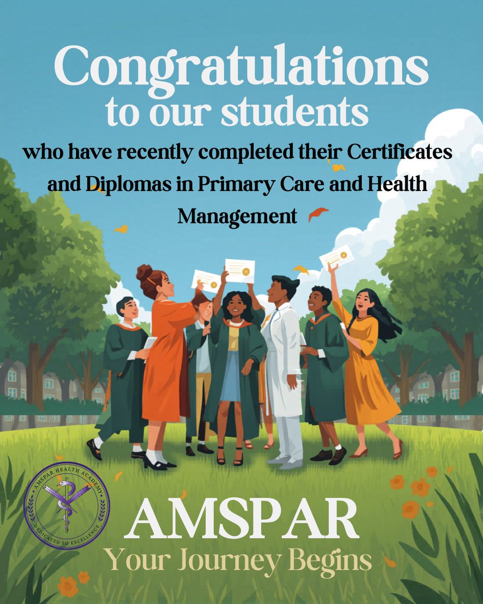 AMSPARUK's tweet photo. Congratulations to all students who have just completed the Level 5 Certificate in Primary Care and Health Management 🎓👏

Your dedication and hard work have paid off, and we’re proud to celebrate this important achievement with you. Wishing you every success in your future https://t.co/uiAhLaba1z