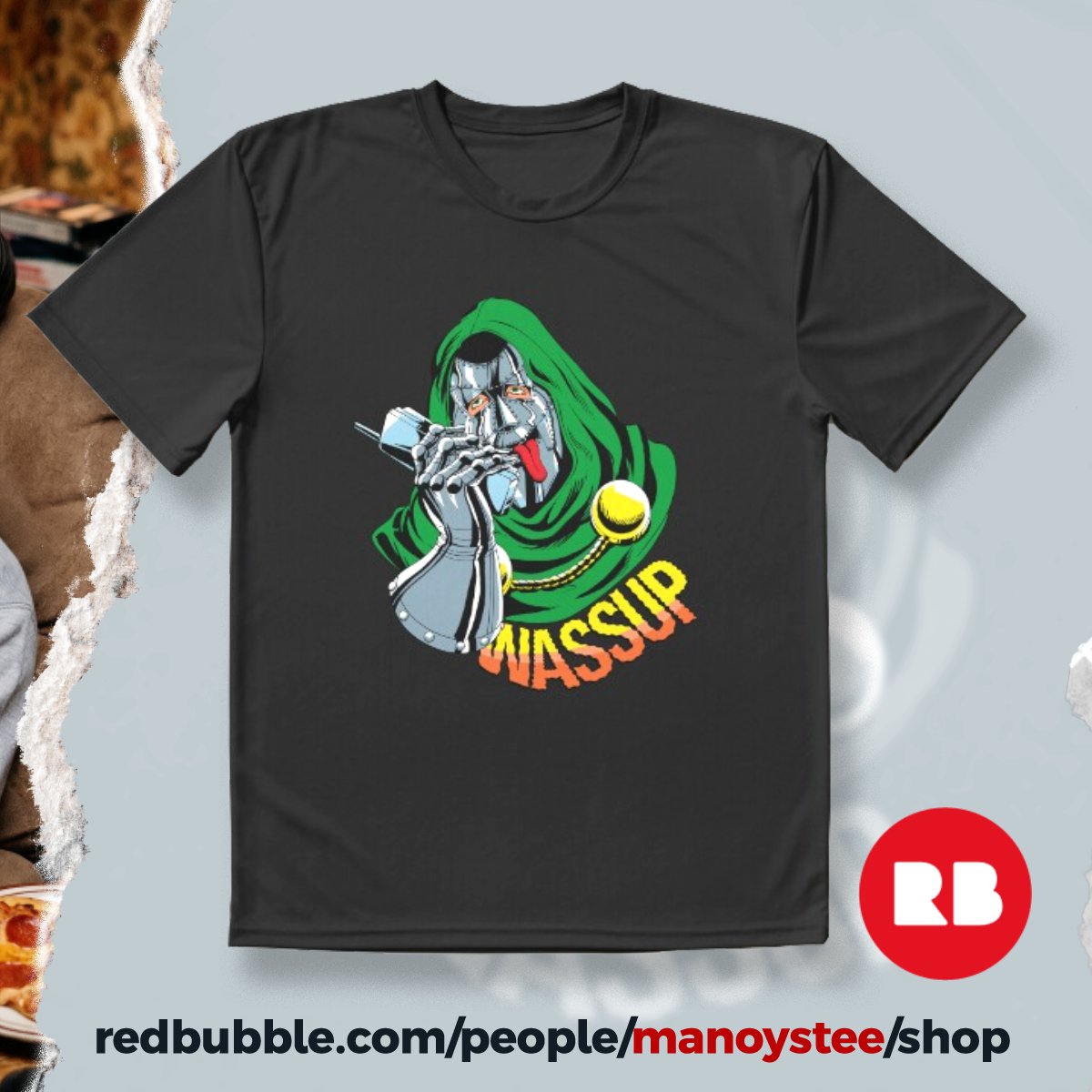 manoystee's tweet photo. "Wassup Doctor" now on @redbubble 
get it here: https://t.co/oR3nyEJMUt

#drdoom #wassup #parody #scarymovie https://t.co/ik80JWVZwx