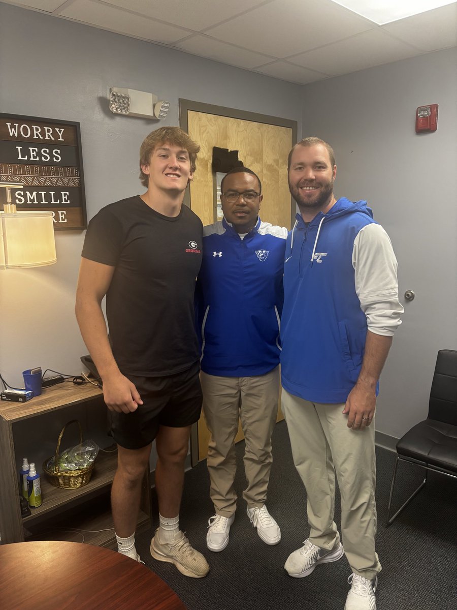 Fannincountyfb's tweet photo. Thank you to Georgia State Coach Chaz Scales for stopping by and checking in on our program this morning! We appreciate the time, support, and relationships being built with our players and coaches. 🏈🟦

@CoachScales @GeorgiaStateFB https://t.co/smHSxZQBUK