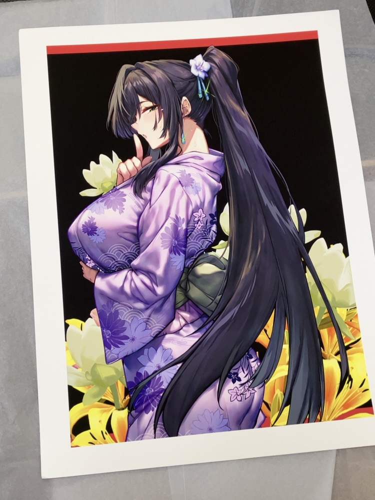 asakawakeiji's tweet photo. 【複製原画：制作中】
透夏先生めっちゃ綺麗
サンプルが届いたので監修中です、PCで見るRGBがそのまま出力されててびっくり複製原画ともなると色の再現度とか凄いですね
※画像はまだ監修中のサンプルです
販売サイト等詳細が決まったらお知らせします https://t.co/EFWIkbBa8r