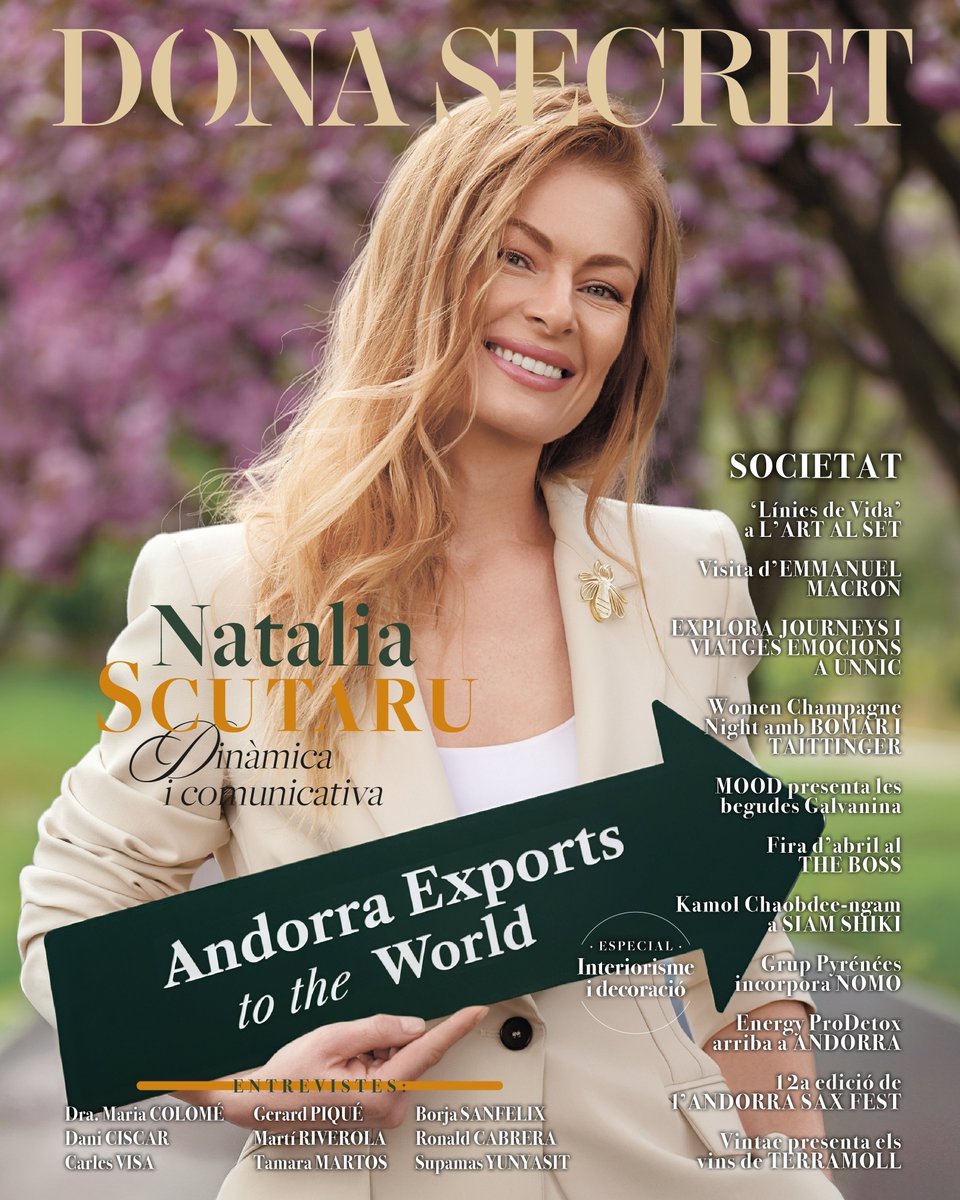 donasecret's tweet photo. Sabies que aquest mes, la protagonista de la nostra portada és Natalia Scutaru, la dona que va transformar una idea inesperada en una marca internacional amb segell andorrà, Le Souffle d’Adore. https://t.co/9Ba9GnBAzs