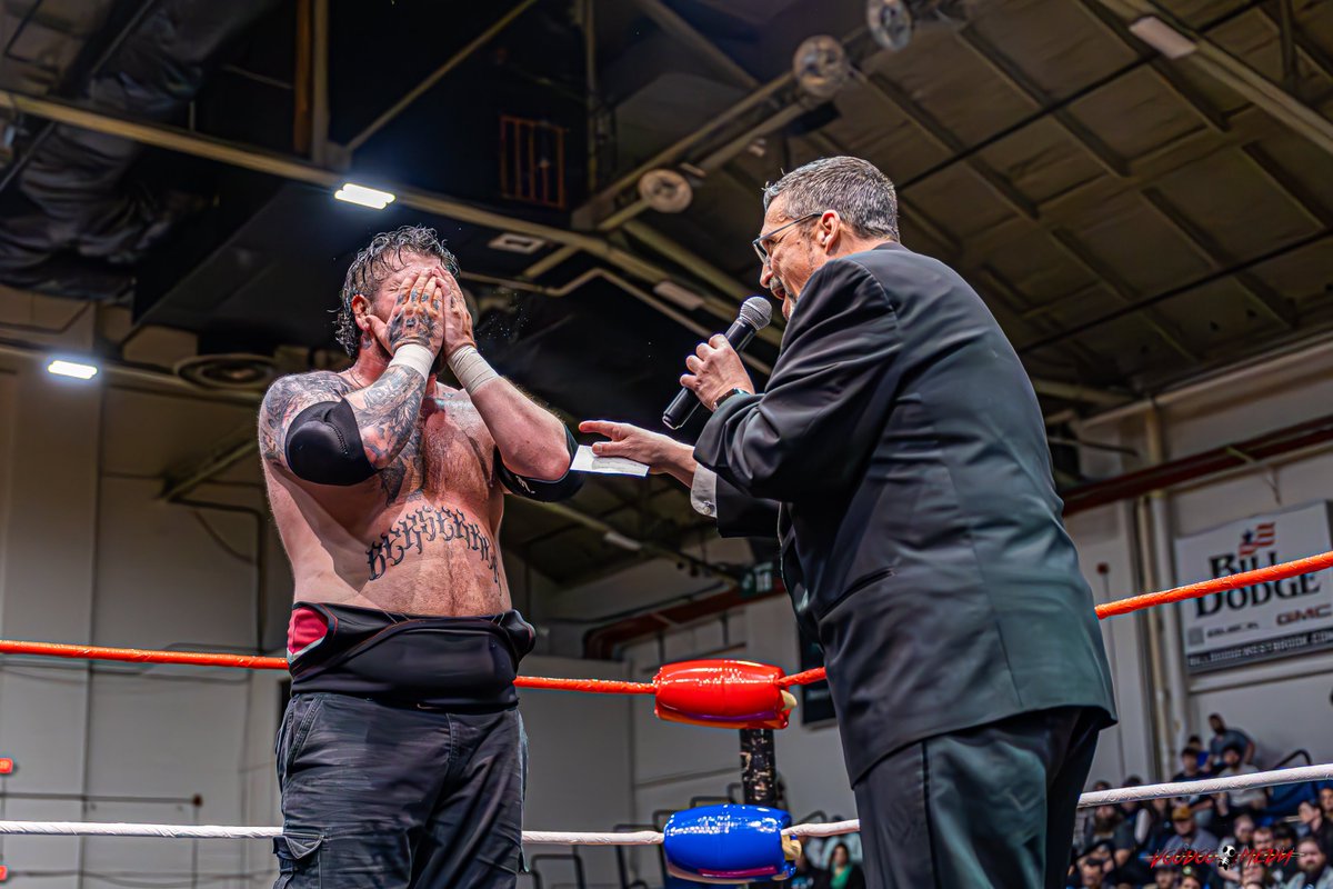 vmpix1's tweet photo. The moment you find out you get a title match against @DijakFYE at @LWMaine #LiveAtMadrids on June 20th. https://t.co/rI9euvMADU
