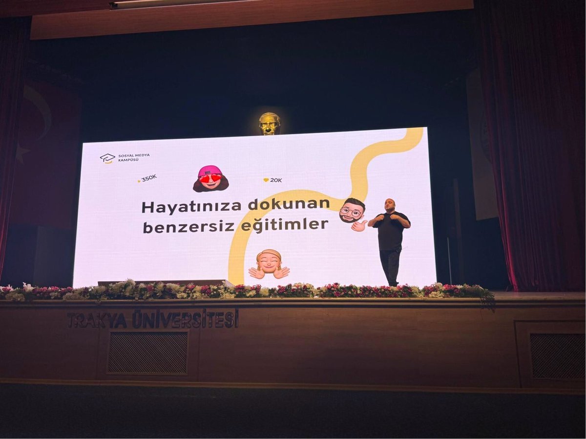 smkampusu's tweet photo. 1010istanbul ve Sosyal Medya Kampüsü kurucumuz Baturay Elönü, Trakya Üniversitesi Dijital Pazarlama Zirvesi’nde öğrencilerle buluştu. 🚀

Yapay zekâ, içerik üretimi ve dijital dünyanın dönüşümünü birlikte konuştuk. Bu güzel buluşmada bizimle olan herkese teşekkür ederiz. 🙌 https://t.co/XAra9GDHGX