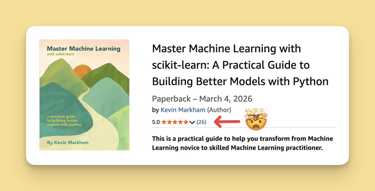 justmarkham's tweet photo. Anyone have a personal contact at a bootcamp or university where they teach #MachineLearning using #Python? I'd love to talk with them about incorporating my book into their curriculum!

Feel free DM me their contact info 🙏

Read the book online (free!): https://t.co/igMm6Nfb3i https://t.co/snyo5EPRAs