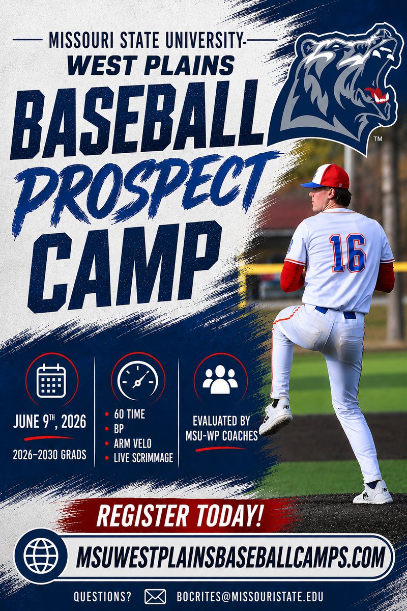 Missouri State-West Plains Grizzly Baseball tweet media