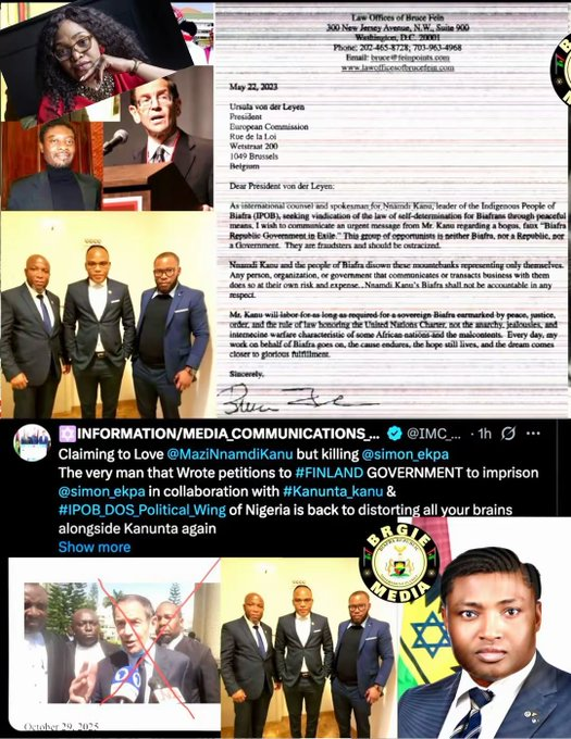 AsuitTutors's tweet photo. Nnamdi Kanu Brothers, Wife, Lawyers, DOS, Igbo Politicians, AVID, WIC etc Used A foreigner to write letters to #EU PRESIDENT to imprison
@simon_ekpa & deport all Biafrans supporting BRGIE for the Release of @MaziNnamdiKanu & Biafra Recognitions: who did worst? Check your letter here. @AloyEjimakor   You can’t do same again, Biafrans are very much ready.