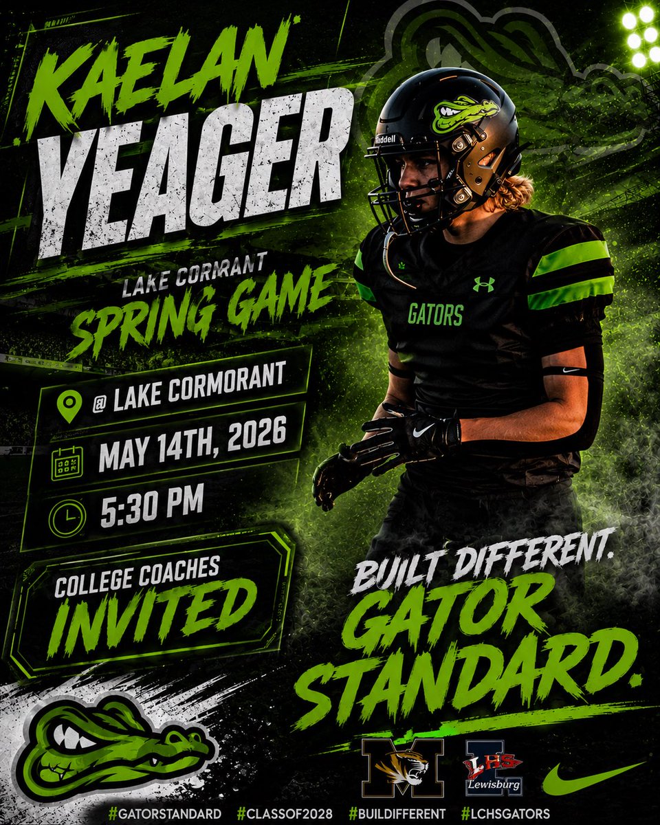 YeagerKaelan's tweet photo. Coaches come check us out this Thursday in the swamp! @nester_nick @R_AmirGantCoach @olemissvader @ReggieBuchanan @MacCorleone74 @coach_tko  @PrepRedzoneMS @247recruiting https://t.co/1XUbWossoD