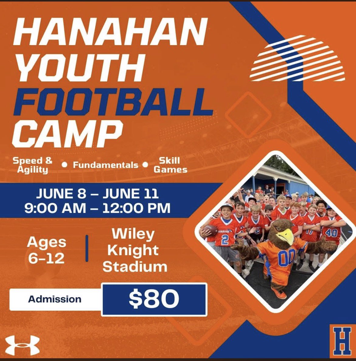 HanahanHawksFB's tweet photo. Use the link below to sign up your future Hawk football player for summer camp! 

Go Hawks!

🔗 https://t.co/TRotQgC3kf https://t.co/HNXel5BPXu