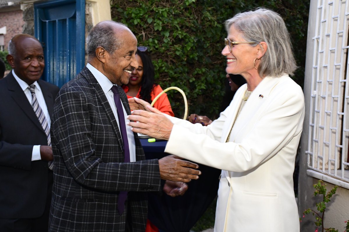 GhideonMusa's tweet photo. The EU Delegation in Eritrea hosted a vibrant celebration with Guest of Honour H.E. Foreign Minister Osman Saleh and other Eritrean Ministers, EU Ambassadors, diplomats, partners and friends.  EU Ambassador H.E. Joanna Darmanin reaffirmed the EU’s commitment to strong engagement with Eritrea — rooted in dialogue, cooperation, and peace.