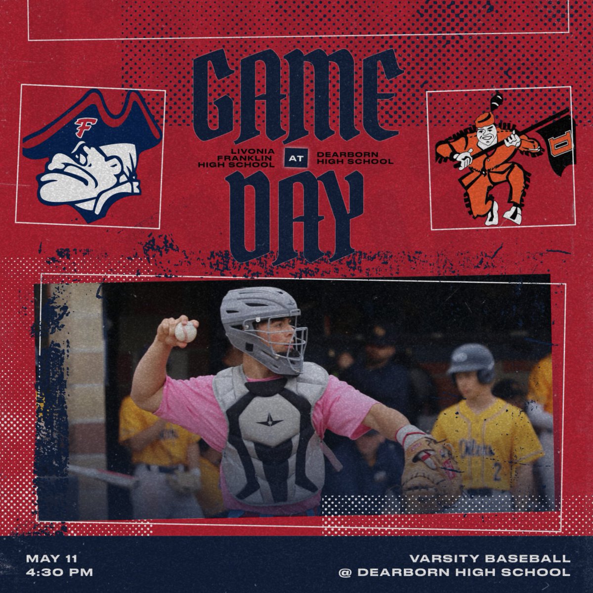 FHSMADEBASEBALL's tweet photo. On the road today for our first of two against Dearborn High School #FHSMADE https://t.co/h37XK6Mjd4